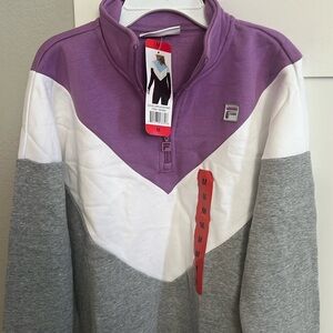 Brand new multi color fila active wear gray, purple and white combination